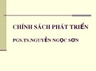 Bài giảng Chính sách phát triển