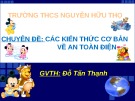 Bài giảng: Các kiến thức cơ bản về an toàn điện