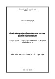 Tóm tắt luận văn thạc sĩ luật học: Tổ chức và hoạt động của hội đồng nhân dân tỉnh qua thực tiễn tỉnh Nghệ An