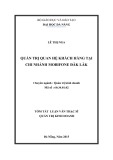 Tóm tắt luận văn Thạc sĩ Quản trị kinh doanh: Quản trị quan hệ khách hàng tại chi nhánh MobiFone Đắk Lắk