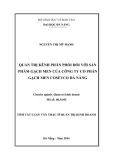 Tóm tắt luận văn Thạc sĩ Quản trị kinh doanh: Quản trị kênh phân phối đối với sản phẩm gạch men của Công ty cổ phần Gạch men Cosevco Đà Nẵng