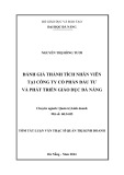 Tóm tắt luận văn Thạc sĩ Quản trị kinh doanh: Đánh giá thành tích nhân viên tại Công ty cổ phần đầu tư và phát triển Giáo dục Đà Nẵng