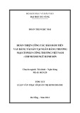 Tóm tắt luận văn thạc sĩ Quản trị kinh doanh: Hoàn thiện công tác bảo đảm tiền vay bằng tài sản tại ngân hàng TMCP Công thương Việt Nam - chi nhánh Ngũ Hành Sơn