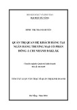 Tóm tắt luận văn thạc sĩ Quản trị kinh doanh: Quản trị quan hệ khách hàng tại Ngân hàng thương mại cổ phần Đông Á chi nhánh Đăk Lăk