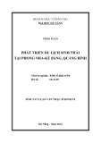 Tóm tắt luận văn Thạc sĩ Kinh tế: Phát triển du lịch sinh thái tại Phong Nha - Kẻ Bàng, Quảng Bình