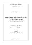 Tóm tắt luận văn Thạc sĩ Khoa học: Nghiên cứu phân lập, xác định cấu trúc của axit hydroxycitric và các muối hydroxycitrat