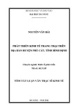 Tóm tắt luận văn Thạc sĩ Kinh tế: Phát triển kinh tế trang trại trên địa bàn huyện Phù Cát, tỉnh Bình Định