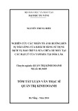 Tóm tắt luận văn Thạc sĩ Quản trị kinh doanh: Nghiên cứu các nhân tố ảnh hưởng đến sự hài lòng của khách hàng sử dụng dịch vụ bảo trì và sửa chữa xe máy tại các Đại lý của Yamaha tại Đăk Lăk