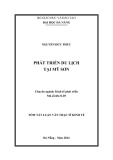 Tóm tắt luận văn Thạc sĩ Kinh tế: Phát triển du lịch Mỹ Sơn