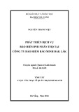 Tóm tắt luận văn Thạc sĩ Quản trị kinh doanh: Phát triển dịch vụ bảo hiểm phi nhân thọ tại công ty bảo hiểm Bảo Minh Đắk Lắk