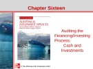 Lecture Auditing and assurance services (Second international edition) - Chapter 16: Auditing the financing/investing process