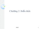 Bài giảng Kỹ thuật lập trình - Chương 2: Biểu thức