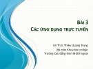 Bài giảng Tin học văn phòng 2: Bài 3 - ThS. Thiều Quang Trung