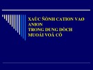 Bài giảng Xác định cation và anion trong dung dịch muối vô cơ