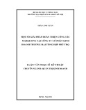 Luận văn Thạc sĩ Quản trị kinh doanh: Một số giải pháp hoàn thiện công tác marketing tại Công ty Cổ phần Kinh doanh Thương mại tổng hợp Phú Thọ