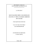 Luận văn Thạc sĩ Quản trị kinh doanh: Một số giải pháp chiến lược kinh doanh cho Công ty Thông tin di động Mobifone đến năm 2020