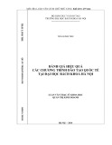 Luận văn thạc sĩ Quản trị kinh doanh: Đánh giá hiệu quả các chương trình đào tạo quốc tế tại Đại học Bách khoa Hà Nội