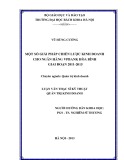 Luận văn Thạc sĩ Kỹ thuật: Một số giải pháp chiến lược kinh doanh cho ngân hàng VPBank Hòa Bình giai đoạn 2011-2015