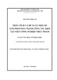 Luận văn Thạc sĩ Khoa học: Phân tích và đề xuất một số giải pháp đẩy mạnh công tác R&D tại Viện Công nghiệp thực phẩm