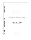 Luận văn Thạc sĩ Kỹ thuật: Đề xuất hệ thống thông tin quản lý nhà cung cấp tại Công ty cổ phần VTC Truyền thông trực tuyến
