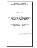 Luận văn Thạc sĩ Khoa học: Nâng cao chất lượng quản lý mối quan hệ với các nhà cung ứng của Tổng công ty Dung dịch khoan và Hóa phẩm Dầu khí – CTCP