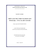 Luận văn Thạc sĩ Khoa học: Chiến lược phát triển ngành du lịch Tỉnh Bà Rịa – Vũng Tàu đến năm 2020