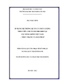 Tóm tắt luận văn Thạc sĩ: Áp dụng hệ thống quản lý chất lượng theo tiêu chuẩn ISO 9001:2008 tại Cục Đăng kiểm Việt Nam – Thực trạng và giải pháp