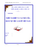 Tiểu luận môn Thị trường lao động: Thất nghiệp và vai trò của dịch vụ việc làm ở Việt Nam