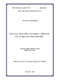 Tóm tắt luận văn Thạc sĩ Quản lý công: Năng lực công chức Văn phòng – Thống kê các xã miền núi trên địa bàn tỉnh Vĩnh phúc