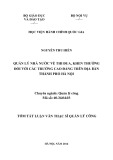 Tóm tắt luận văn Thạc sĩ Quản lý công: Quản lý nhà nước về thi đua, khen thưởng đối với các trường cao đẳng trên địa bàn thành phố Hà Nội