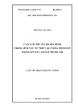 Luận văn Thạc sĩ Quản lý công: Cải cách thủ tục hành chính trong lĩnh vực tư pháp tại Ủy ban nhân dân thị xã Sơn Tây, Thành phố Hà Nội