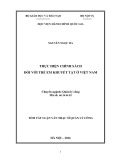 Tóm tắt luận văn Thạc sĩ Quản lý công: Thực hiện chính sách đối với trẻ em khuyết tật ở Việt Nam