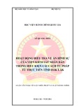 Tóm tắt luận văn Quản lý công: Hoạt động điều tra vụ án hình sự của Viện kiểm sát nhân dân trong điều kiện cải cách tư pháp – từ thực tiễn tỉnh Đắk Lắk