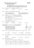 Đề thi Kiểm tra kiến thức lớp 12 năm học 2016-2017 môn Toán - Trường THPT chuyên Khoa học tự nhiên (Mã đề 047)