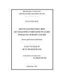 Luận văn Thạc sĩ Quản trị kinh doanh: Một số giải pháp thực hiện quy hoạch phát triển kinh tế xã hội tỉnh Quảng Ninh đến năm 2020