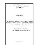 Luận văn Thạc sĩ Khoa học: Phân tích và đề xuất các giải pháp đảm bảo phát triển nhân lực công nghệ thông tin cho tỉnh Tuyên Quang đến năm 2020