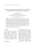 Concurrent and longitudinal correlation between children’s emotional reactivity, regulation and adjustment