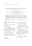 Secondary mathematics knowledge in econometrics