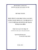 Tóm tắt luận văn Thạc sĩ: Phân tích và giải pháp nâng cao chất lượng nguồn nhân lực cán bộ quản lý cấp xã trên địa bàn huyện Bố Trạch - tỉnh Quảng Bình