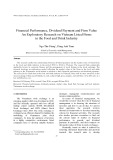 Financial performance, dividend payment and firm value an exploratory research on Vietnam listed firms in the food and drink industry