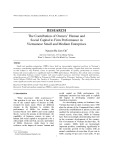 The contribution of owners’ human and social capital to firm performance in Vietnamese small and medium enterprises