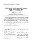 Adapting a measure of socially responsible consumption in France to the Vietnamese context: A Study in Ho Chi Minh city