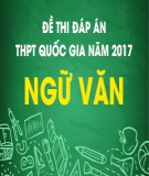 Đề thi đáp án THPT Quốc gia năm 2017 môn Ngữ văn