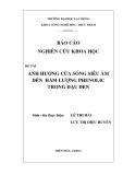 Báo cáo nghiên cứu khoa học: Ảnh hưởng của sóng siêu âm đến hàm lượng phenolic trong đậu đen