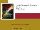 Lecture Applied econometric time series (4e) - Chapter 7: Nonlinear models and breaks