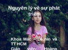 Nguyên lý về sự phát triển - Hoàng Thanh Xuân