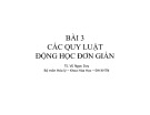 Bài giảng Hoá lý 2 - Bài 3 (Phần 2: Động hoá học)