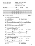 Đề kiểm tra lên lớp Hoá học lớp 10 năm 2016 – THPT Bác Ái - Mã đề 212