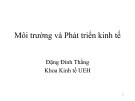 Bài thuyết trình Môi trường và phát triển kinh tế