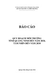 Báo cáo Quy hoạch môi trường tỉnh Quảng Ninh đến năm 2020, tầm nhìn đến năm 2030